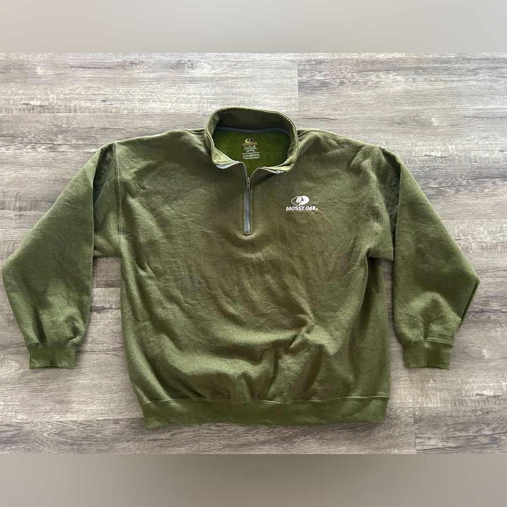 Men’s Mossy Oak Quarter Zip Pullover XL